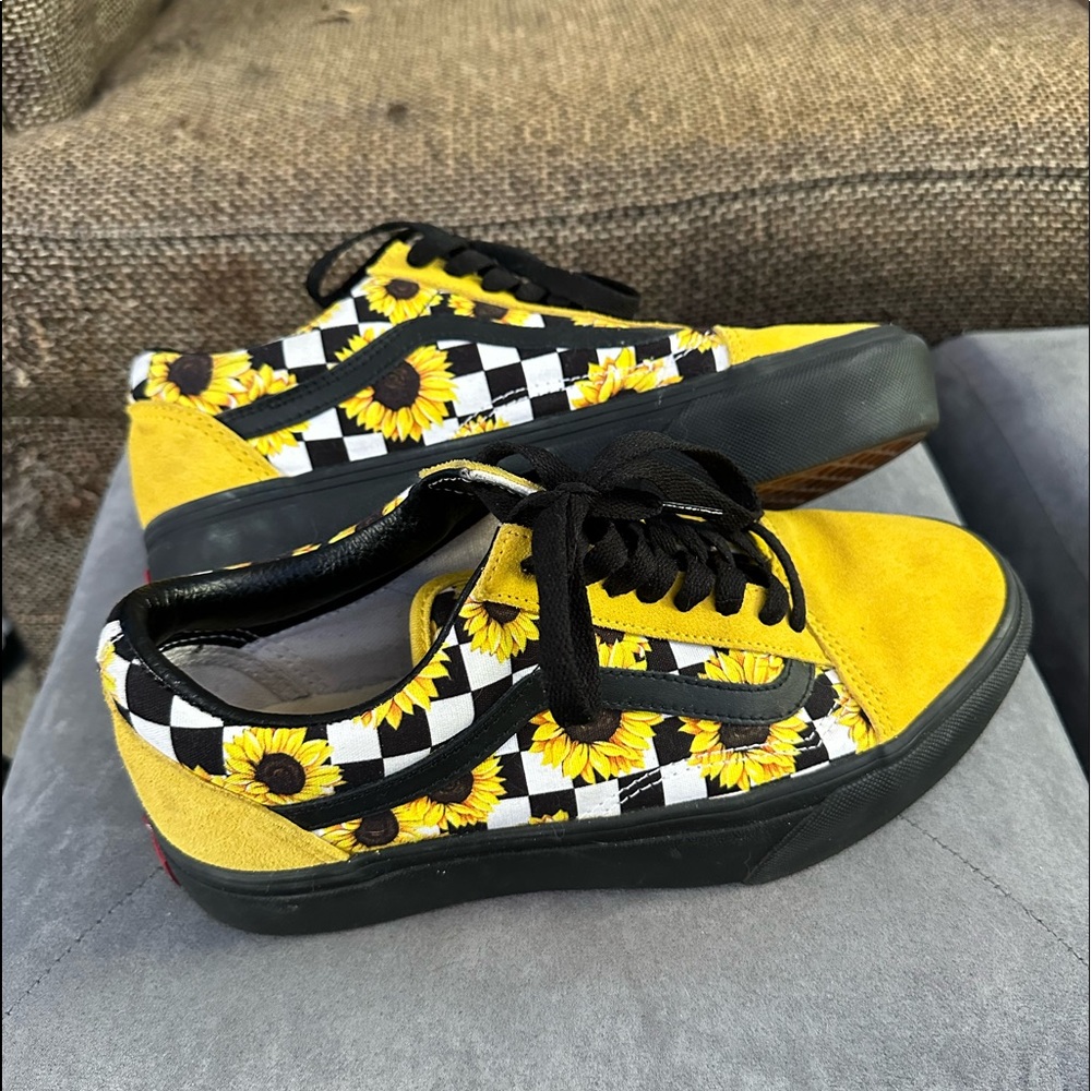 Custom Platform Sunflower Vans
